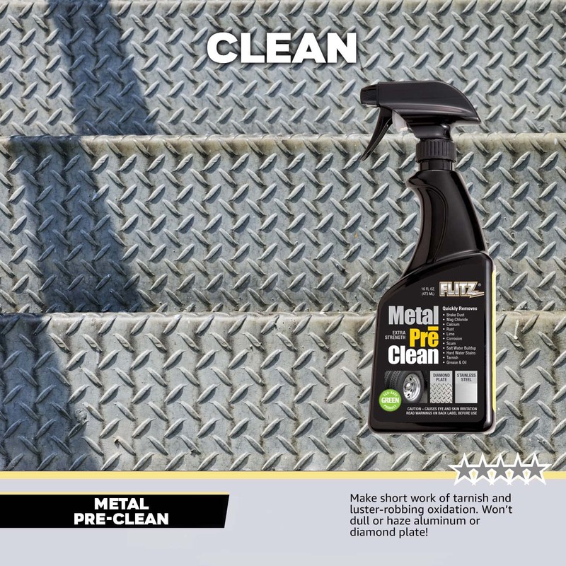 Flitz Metal Pre-Clean - 16oz of USA-Made Stainless Steel Cleaner