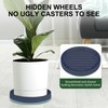 Dcpes 12Inch Plant Caddy with Hidden Wheels, Rolling Plants Stand