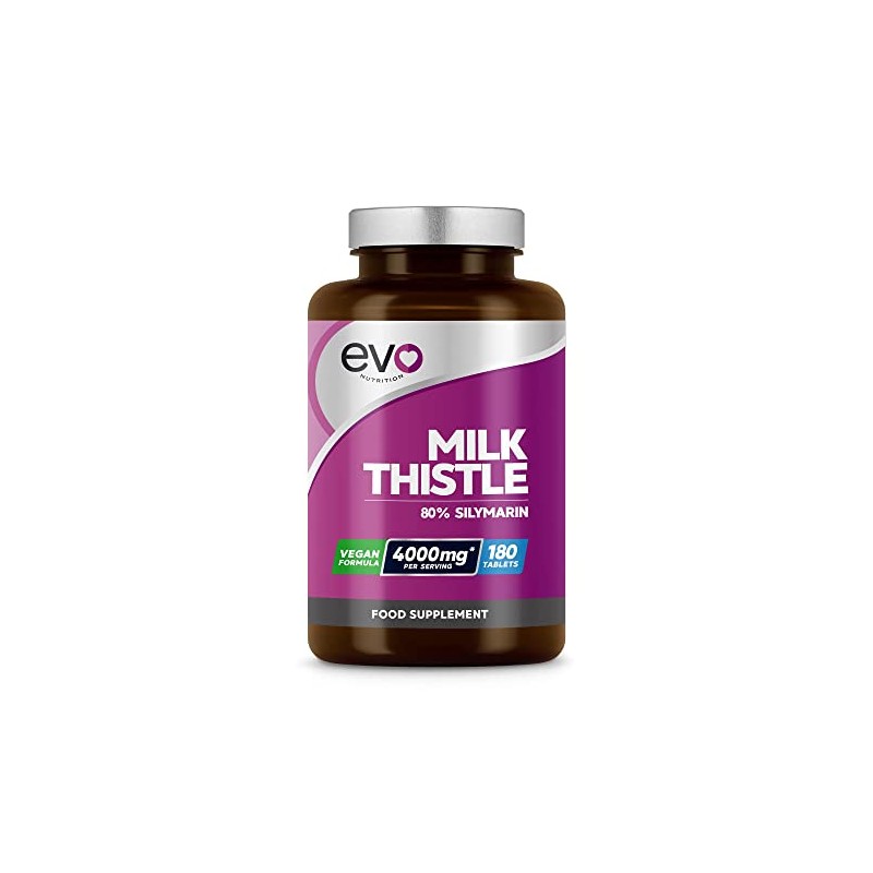 Milk Thistle Tablets - High Strength 4000mg Supplement - 180