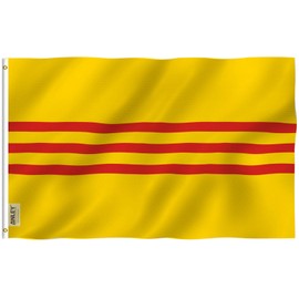 ANLEY Fly Breeze 3x5 Foot South Vietnam Flag - Vivid Color and Fade Proof - Canvas Header and Double Stitched - South Vietnamese Flags Polyester with Brass Grommets 3 X 5 Ft