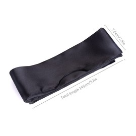 JISEN Silky Satin Eye Mask Cover Band Sleeping Blindfold with Nasal Type Black