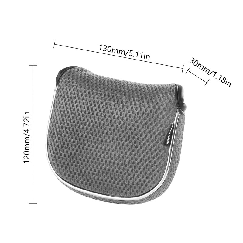 Andux Magnetic Button Putter Cover Golf Club Headwear Grey Square