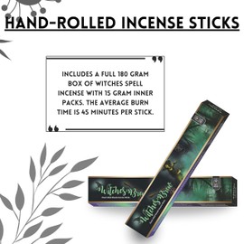 Soul Sticks Handmade Incense Sticks Mystic Spirit Blends 180 Gram 12 Pack Box | 100% Natural Masala Incense Organic Home Fragrance Agarbatti (Witches Brew)