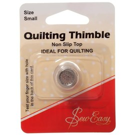 Sew Easy Quilting Thimble – Small Non Slip Finger Shield, Strong Metal Guard for Sewing, Dressmaking, Craft, DIY