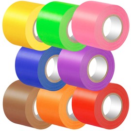 LYLTECH 8-Packs Rainbow Colored Duct Tape, 2 in x15 Yards, Colorful Duct Tape,Heavy Duty Rainbow Tape Colored Tape Variety Pack,Arts & Crafts and DIY,Waterproof,Tear by Hand,Great for Packaging