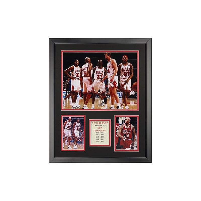 Legends Never Die Chicago Bulls Dynasty Framed Photo Collage, 16"