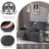 TAOCOCO Loveseat Recliner Cover with Console, Non-Slip Split Reclining Pet