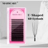 Extensiones De Pestañas Masscaku U Shape 6d Uu Mix