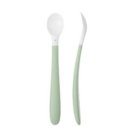 BabyBjörn Feeding Spoon, 2-Pack, Powder Green