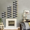 Wall Mounted Wine Rack Holds 12 Bottles, Adjustable Separable Black