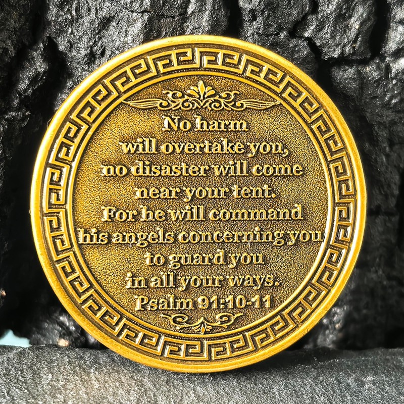 The Archangel Saint Michael Challenge Coin for Christian Protection and
