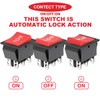 MKBKLLJY 3pcs DC 20A 12V Automatic Lock Rocker Switch Snap-in