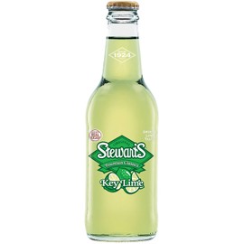 Stewart's Key Lime Soda, 12 fl oz (24 Glass Bottles)