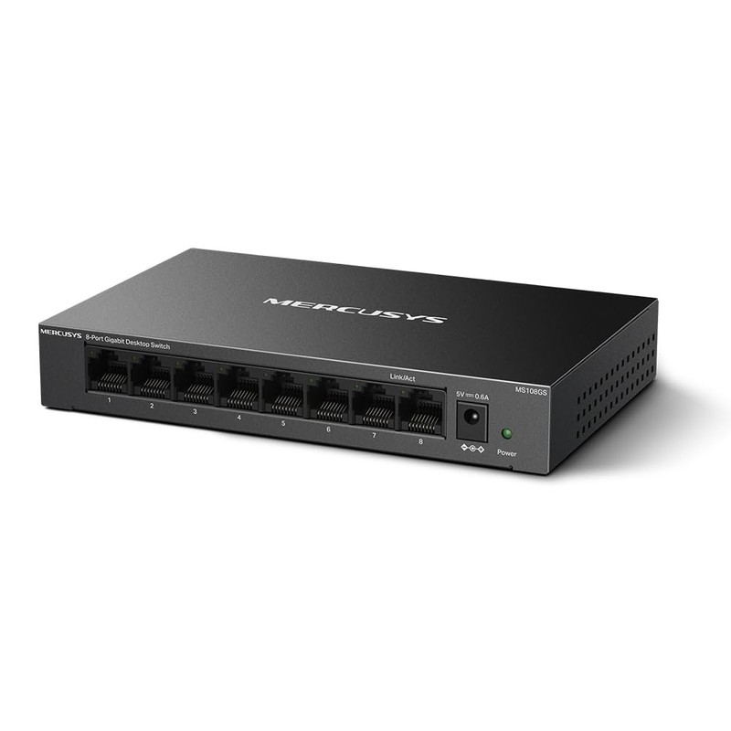 Mercusys MS108GS 8-Port Gigabit Network Switch, Unmanaged LAN Switch Network
