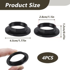 4 Pcs Lamp Shade Reducer Ring E14, Lamp Holder Twist Lock Socket Replacement Ring, E14 Light Socket for Small Screw Lampshades, Adapter Ring for Table Lamp Floor Lamp Ceiling Fan Light