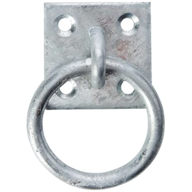 Merriway BH01960 8mm (5/16 inch) Thickness Ring on Plate Steel Galvanised Rust Proof, 50mm (2 inch) Square 8 mm, Grey
