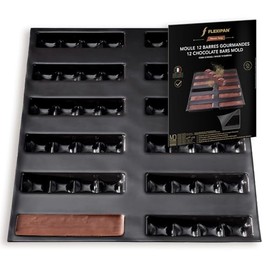 Silpat Flexipan 1 Original Non-Stick Baking Mold Handcrafted in France Since 1965 - Trusted by World-Class Chefs - Certified Food Safe Flexipan® Technology (12 Perfect Bars)
