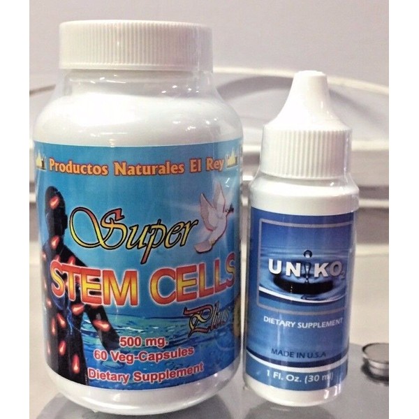 Combo 1 Sellado 60 Celulas Madre Stem Cell Capsulas y 1 Oxigeno Liquido Uniko2 