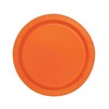 Unique Party 32252 9" Round Dinner Plates | Pumpkin Orange