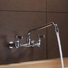 Commercial Kitchen Faucet Wall Mount with 8 Inch Swivel Spout