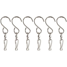 KUUQA Swivel Hooks Clips for Hanging Wind Spinners Chimes Crystal Silver