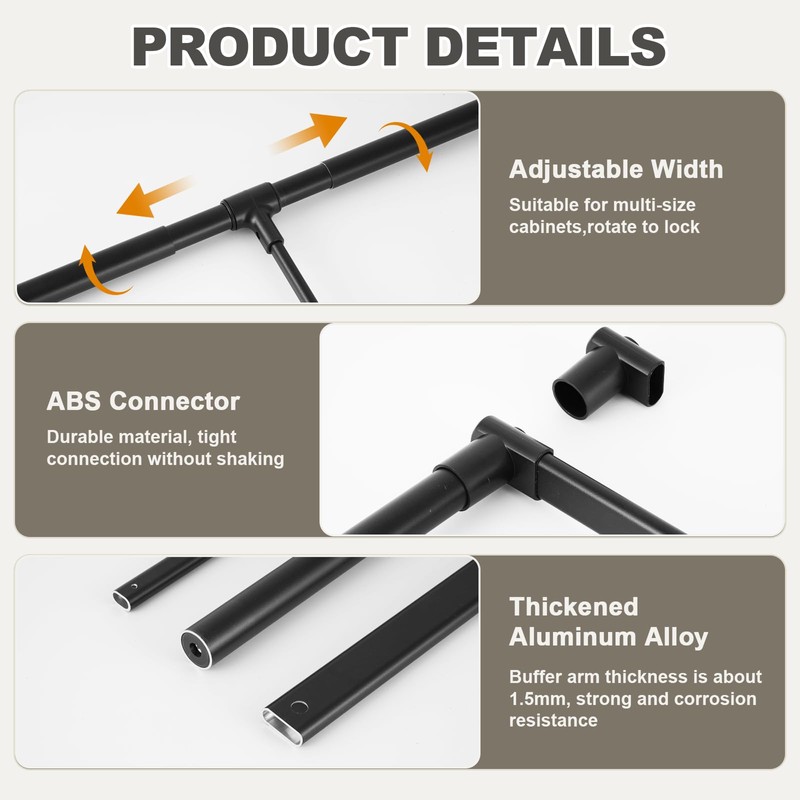 YJINGRUI Pull Down Closet Rod, 120° Pull-down Wardrobe Hanger with