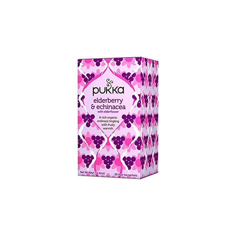 Pukka Organic Elderberry And Echinacea With Elderflower Tea Sachets Tea