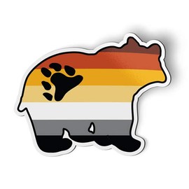 Stickers and Tees Bear Brotherhood Flag Bear - Car Magnet - 3"