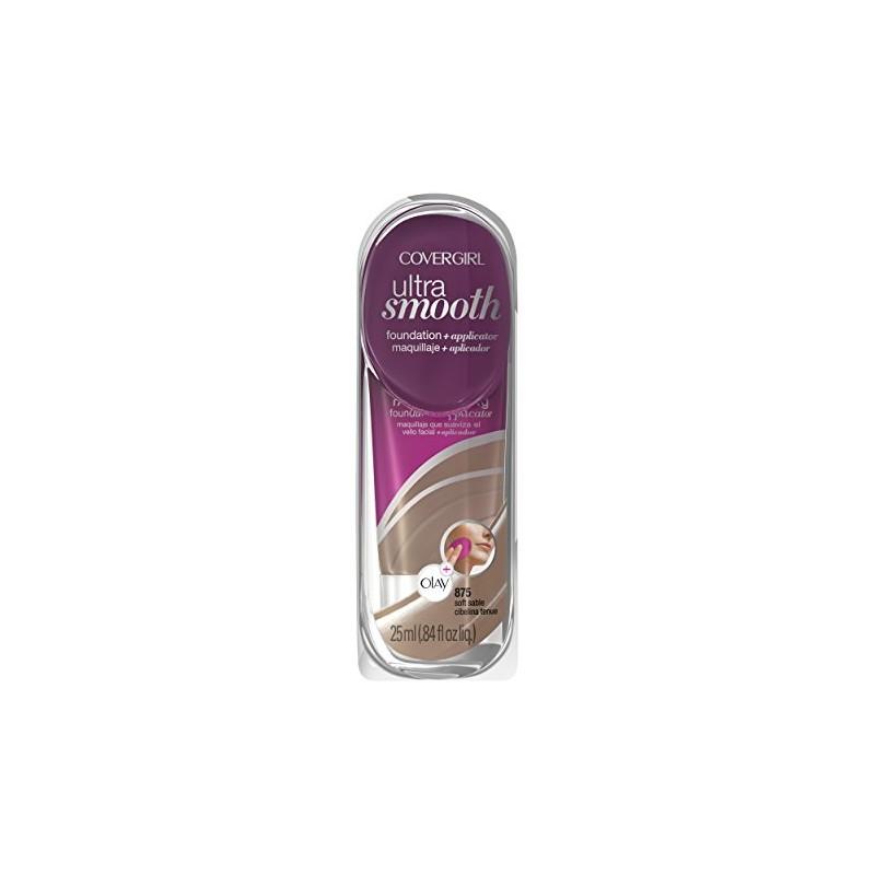 CoverGirl Ultrasmooth Foundation Plus Applicator, Soft Sable 875, 0.84 Fluid