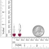 Gem Stone King 925 Sterling Silver Red Created Ruby Earrings