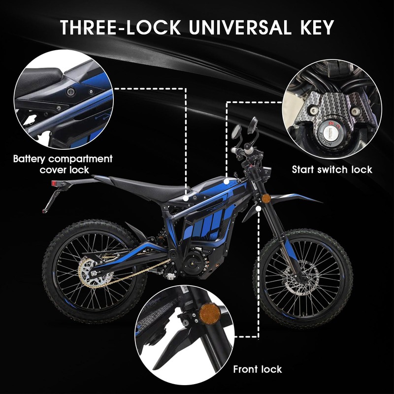 Motorcycle OEM Ignition Key Switch Starter Key Set Aluminum with