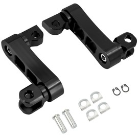 sakurawing External Harley Davidson Step Extension Foot Peg Bracket Highway Pegs Custom Left and Right Black