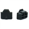 Buorsa Black Ethernet Hub Port RJ45 Anti Dust Cover Cap