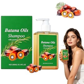 3Pcs Batana Oil Shampoo,Champú de Batana 300ml,con Extracto Champú de Romero,Shampoo Anticaída para Hombre y Mujer,Nutre y Regenera el Cabello, Suave y Esponjoso,Apto para Todo Tipo de Cabello (1pc)