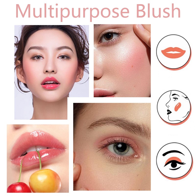 Moisturising Liquid Cream Blush, Natural-Looking Lightweight Cream Colour Changing Blusher