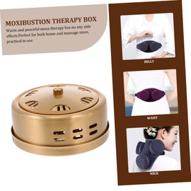 Beavorty Portable Pure Copper Moxa Massage Box Moxibustion Cloth Cover Anti-scald Moxa Burner Case for Relaxation and Therapy for Home Use and Travel