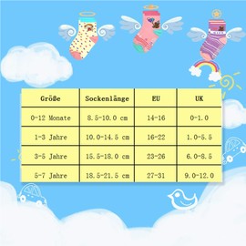 HYCLES Stoppersocken Kinder - 12 Paar ABS Socken Kinder Baby Jungen Kleinkind Rutschfeste Socken für 0-7 Jahre Antirutsch Socken Mädchen 1-3 Jahre