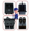 Rocker Switch 15A-20A 125-250V AC 4 Pins 2 Position Toggle