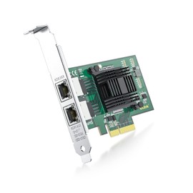 ipolex 1.25G Gigabit Ethernet Converged Network Adapter (NIC) with Intel I350AM2 Controller - Compatible for Intel I350-T2, Dual Copper RJ45 Ports, PCI-E 2.1 X4