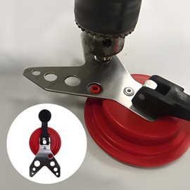 Tile Drillinghelper,Tile Glass Openings Locator,Glass Ceramic Stone Tile Hole Locator, Adjustable Handle with Multiple Adapters,Red Suction Design,for Power Drill Use,Includes Various Plug Attachments