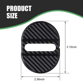 Titgoes 4 PCS Car Door Latches Cover, Carbon Fiber Vehicle Door Lock Protector, Automotive Latches Decoration Protector, Universal for Most Cars (Black)