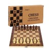 Chess Set,Folding Storage Wooden Chess Board Sets,15" Wooden Chess,3 in