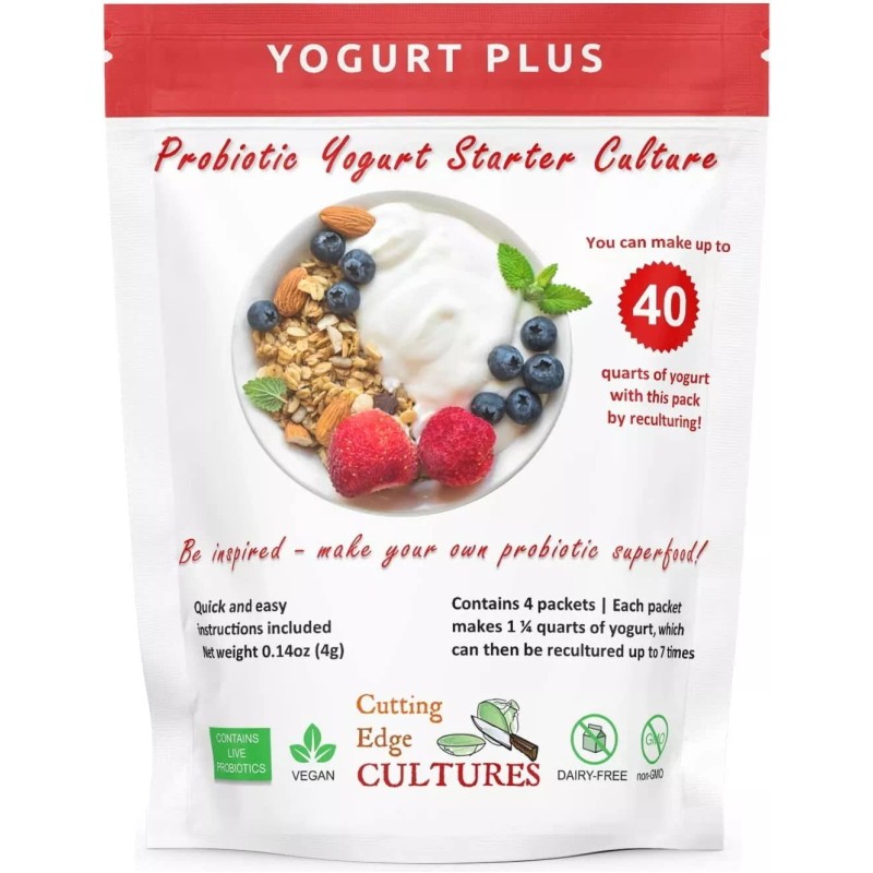 Cutting Edge Cultures Yogurt Plus Probiotic Yogurt Starter Culture By