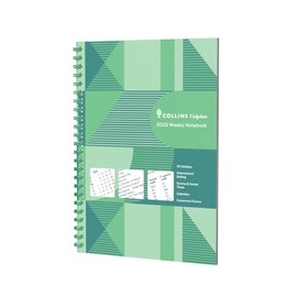 Collins Colplan 2025 A4 Weekly Notebook Diary - Green - (62-25) - Weekly Wiro-Bound Planner with Notes Pages