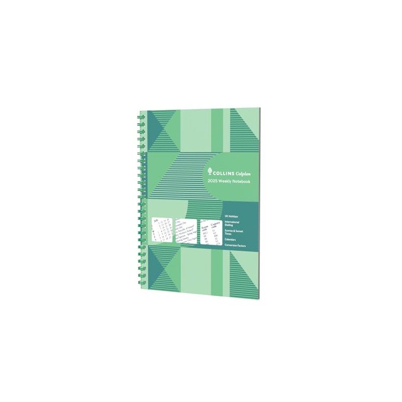 Collins Colplan 2025 A4 Weekly Notebook Diary - Green -