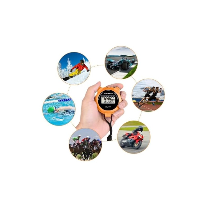 Sport Stopwatch Timer, Multi-Function Digital Handheld Sports Stopwatch Visual Timer