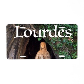 CafePress Virgin Mary Lourdes 1 Aluminum License Plate, Front License Plate, Vanity Tag