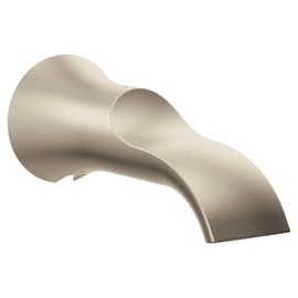 Moen S3836BN Doux 1/2-Inch Slip Fit Connection Non-Diverting Tub Spout, Brushed Nickel