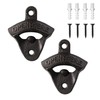 2PCS Cast Iron Wall Mounted Bottle Opener Vintage Rustic with