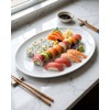 Melamine Plates,6 Pack Unbreakable White Dinner Plate for Steak, Buffet